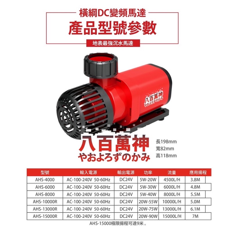 🧧龍潭水族🧧八百萬神馬達 智慧型DC變頻 /沈水馬達 /揚水馬達 /過濾 /底部 /上部 /外掛 /抽水馬達  /魚缸 縮圖 9